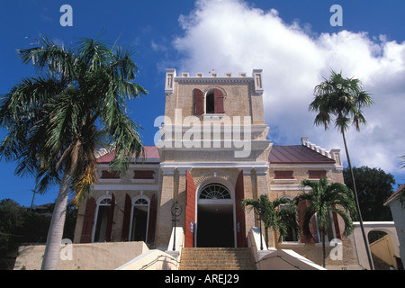 St Thomas Isole Vergini Americane Charlotte Amalie Federico chiesa luterana USVI Foto Stock