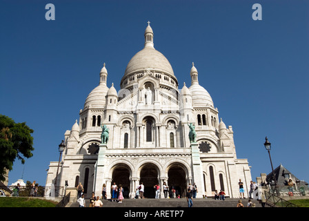 Basilica Sacre Coeur di Montmartre Parigi Francia Foto Stock