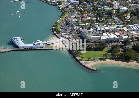 Ferry Terminal e Devonport Auckland Isola del nord della Nuova Zelanda antenna Foto Stock