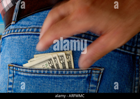 Pickpocket - Dollari Foto Stock