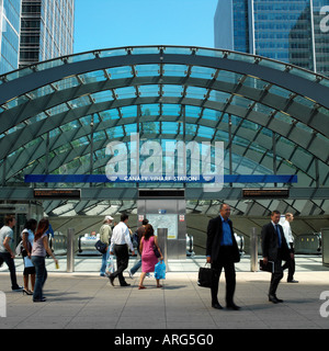 Canary Wharf Station Foto Stock