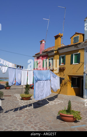 Isola di Burano Venezia Italia Foto Stock