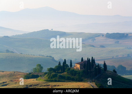 Agriturismo in Val d'Orcia, Toscana, Italia Foto Stock