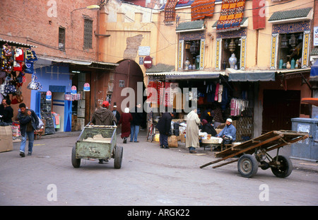 Marrakech Marrakech città rossa a sudovest del Marocco Maghrebian del Maghreb arabo berbero arabo marocchino Africa del Nord Foto Stock