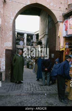 Marrakech Marrakech città rossa a sudovest del Marocco Maghrebian del Maghreb arabo berbero arabo marocchino Africa del Nord Foto Stock