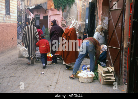 Marrakech Marrakech città rossa a sudovest del Marocco Maghrebian del Maghreb arabo berbero arabo marocchino Africa del Nord Foto Stock