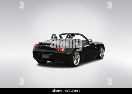 2007 BMW M Roadster in nero - angolo posteriore vista Foto Stock