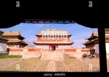Famoso Erdene Zuu monastero 1586 in Mongolia Foto Stock