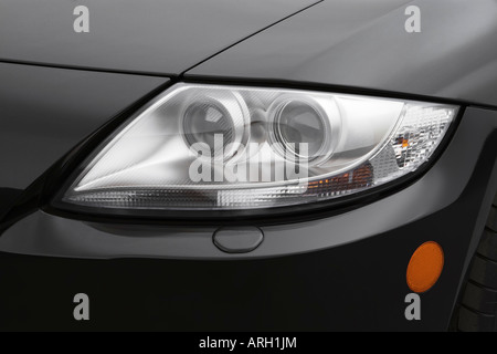 2007 BMW M Roadster in nero - Faro anteriore Foto Stock