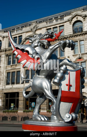 Griffin all'entrata della città di Londra, Regno Unito Foto Stock