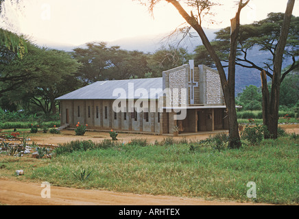 Cattolica Romana Chiesa cristiana della cappella a South Horr nel nord del Kenya Africa orientale Foto Stock