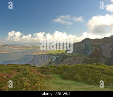Vista dal Nord del Galles sentiero costiero al di sopra di Ross on Wye Foto Stock