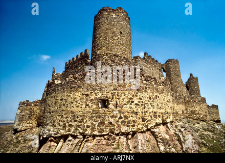 Si tratta di un colpo da interno del Almonacid De Toledo rovina del castello. Foto Stock