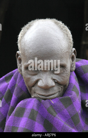 Toposa cieco uomo, Sudan Foto Stock