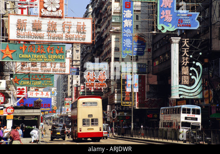 Nathan Road, Kowloon, Hong Kong, Cina, Asia Foto Stock