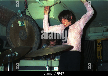 PINK FLOYD il gruppo britannico di Steve Paul s la scena club di New York in 1968 con Nick Mason su tamburi Foto Stock