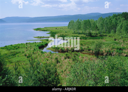 Listvianka, Lago Baikal, Siberia, Russia Foto Stock