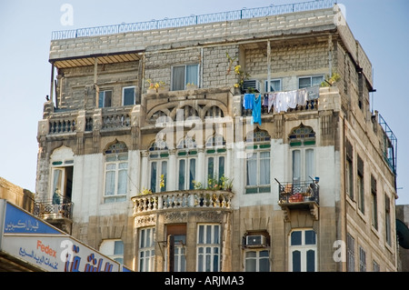 Tipico tenement alloggiamento in Damasco, Siria, Medio Oriente. DSC 5.542 Foto Stock