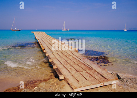 Blaya de Ses Illetes, spiaggia, Formentera, isole Baleari, Spagna Foto Stock