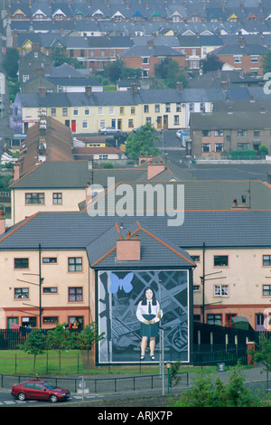 Trimestre cattolica della città di Derry, County Londonderry, Irlanda del Nord Foto Stock