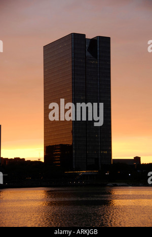 Toledo Ohio OH skyline al tramonto Foto Stock