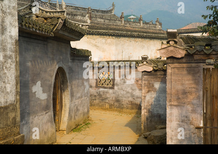 Case, Cheng Kan Village, provincia di Anhui, Cina e Asia Foto Stock