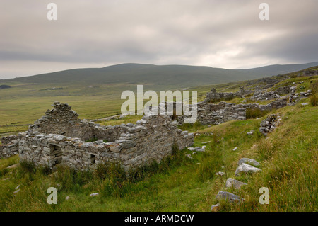 Slievemore mountain, Achill Irlanda, nella contea di Mayo, Connacht, Repubblica di Irlanda (Eire) Foto Stock