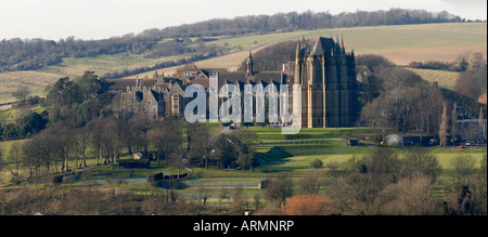 Lancing College School e la cappella Foto Stock