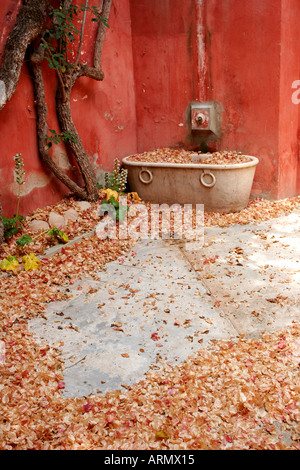 Nel cortile della Casa de Pilatos palace a Siviglia Spagna. sevilla espana Foto Stock