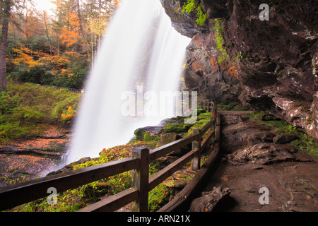 Cade a secco, Cullasaja River Gorge, altopiani, North Carolina, STATI UNITI D'AMERICA Foto Stock