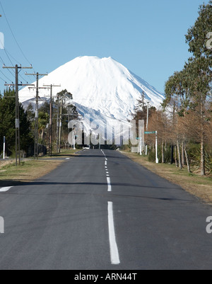 Strada che porta al monte Ngauruhoe nel Parco Nazionale di Tongariro Foto Stock