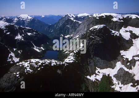 Antenna di Fiordland provinciale Area ricreativa, Costa Centrale lungo il passaggio interno, British Columbia, Canada. Foto Stock