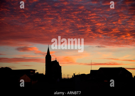 La chiesa, Luederitz, Namibia, Sud-ovest-Africa e Africa Foto Stock