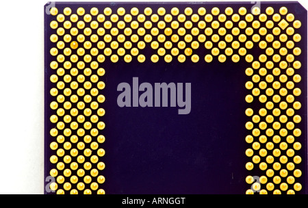 In prossimità di un computer micro-processore Foto Stock