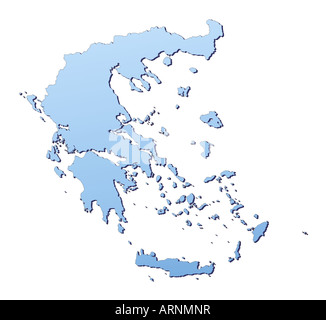 Mappa di Grecia Foto Stock