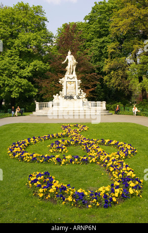 Mozart Memorial da Viktor Tilgner Burggarten Vienna Austria Foto Stock