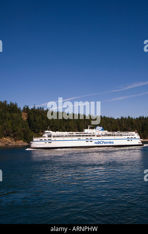 BC Ferry nelle acque della Georgia Strait, British Columbia, Canada. Foto Stock