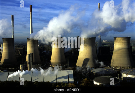 Centrali elettriche a carbone. Foto Stock