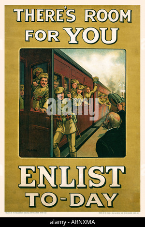 Arruolarsi oggi la grande guerra poster di reclutamento da WA RFI dal 1915 Theres camera per Voi Foto Stock