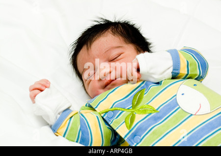 Baby girl dreaming Foto Stock