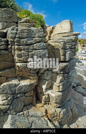 Le grandi rocce di granito in Bretagna Foto Stock
