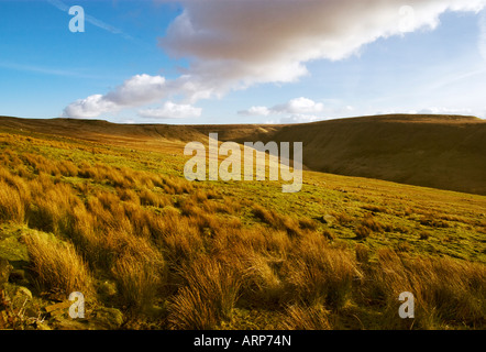 Saddleworth Moor sul Yorkshire lancashire frontiera nel febbraio 2008 Foto Stock