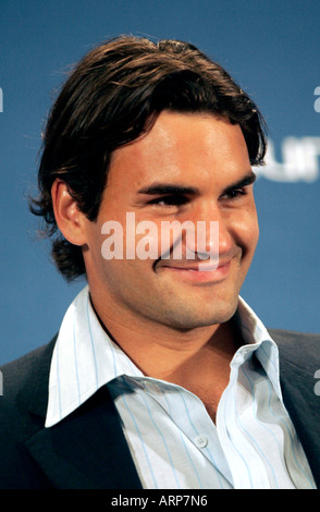 Roger Federer ha mostrato nel 2006 presso i premi Laureus a Barcellona Foto Stock