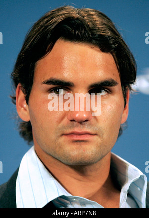 Roger Federer ha mostrato nel 2006 presso i premi Laureus a Barcellona Foto Stock