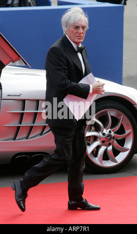 Bernie Ecclestone presidente della Formula One Management e amministrazione al Laureus Awards nel 2006 a Barcellona Foto Stock