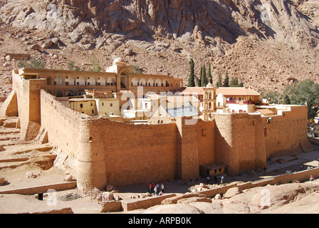 Sainte Catherine monastero e il Monte Sinai, la penisola del Sinai, Repubblica di Egitto Foto Stock