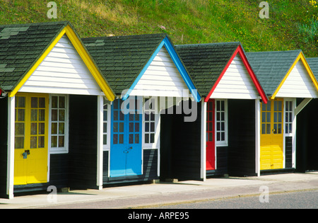 Cabine sulla spiaggia, Bournemouth Dorset Inghilterra Foto Stock