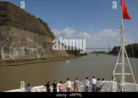 Il Galliard taglio del Canale di Panama attraversa il Continental Divide. Foto Stock