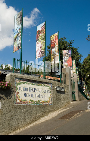 Ingresso al Jardim Giardini Tropicali Monte Palace Monte Funchal Madeira Portogallo UE Europa Foto Stock