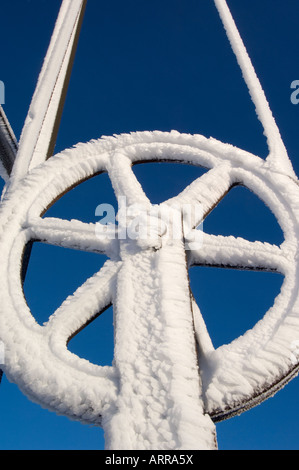 Ghiaccio su Cairnwell Ski Center macchinari Foto Stock